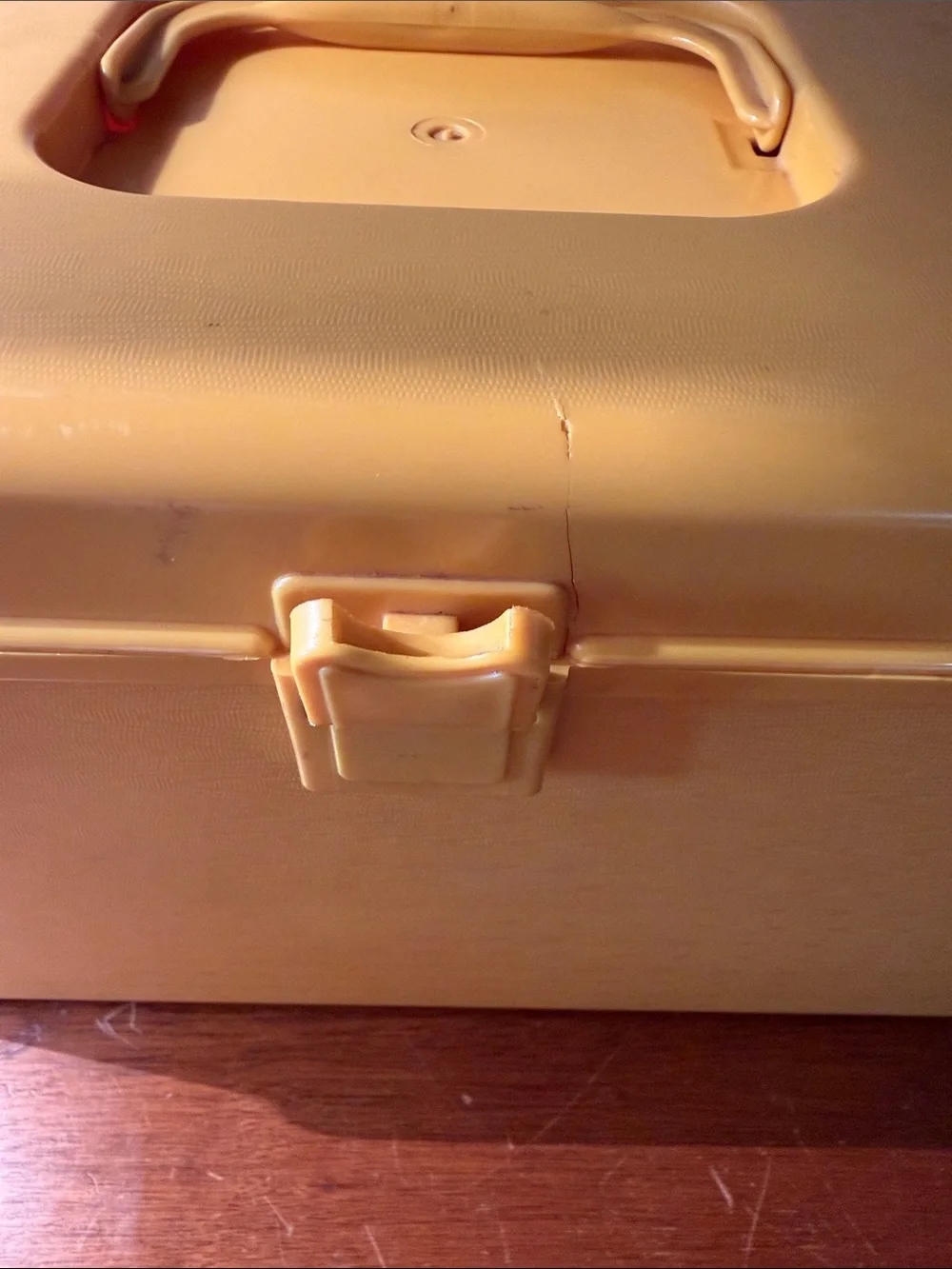 Vintage Yellow Sewing Box